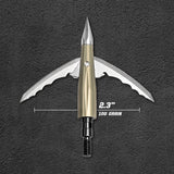 Beast Broadheads 2.3'' Two-Blade Mechanical Broadheads 100 Grain (2 Pack + PRACTICE)