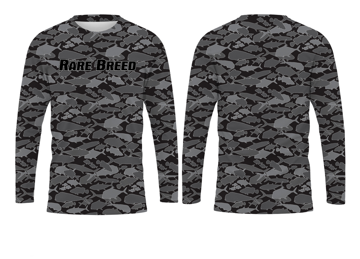 RARE BREED FISH CAMO Long Sleeve Performance